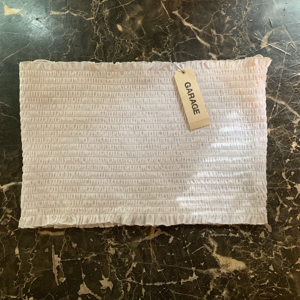 NWT Garage White Bandeau Top